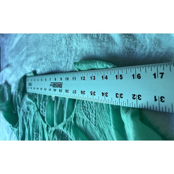 Boden Womens Mint Green Button-Up Embroidered Cotton Top Blouse Sz 8 Lightweight - Picture 5 of 9